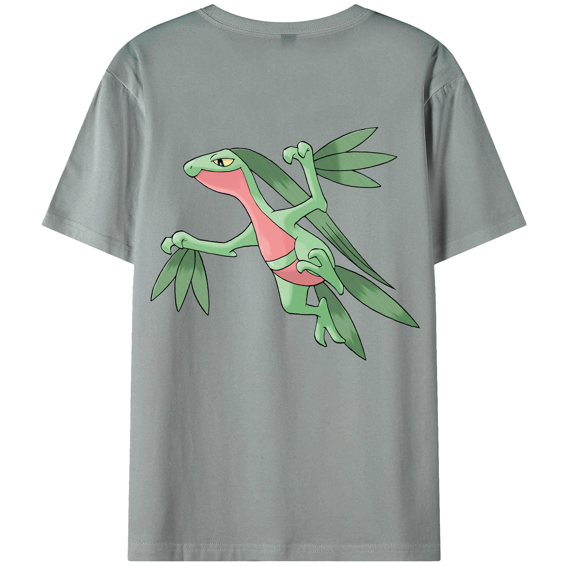（画像用） ポケットモンスター Pokémon 綿100％ メンズ半袖Tシャツ（バックプリント） 通気性